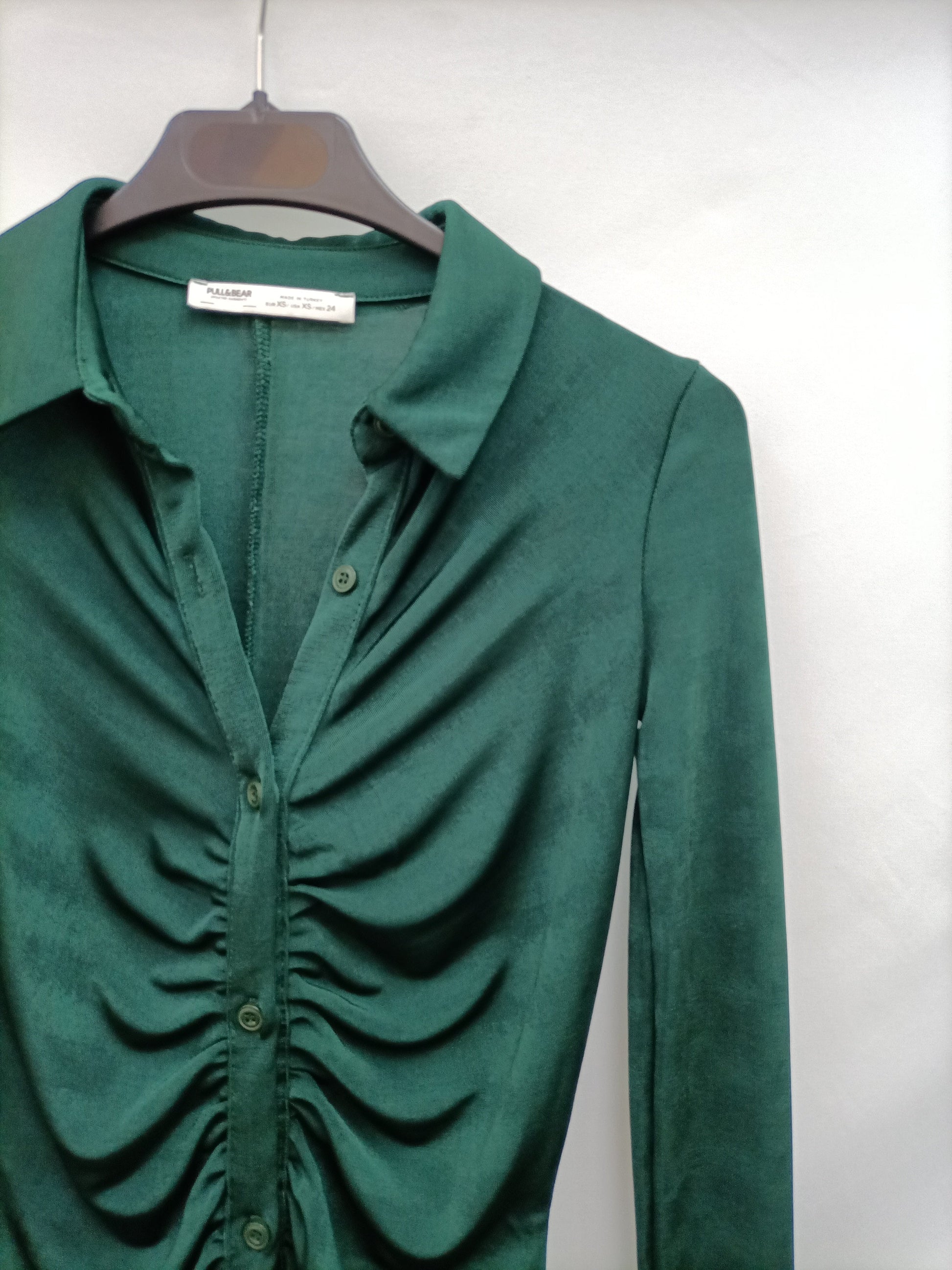 PULL&BEAR. Green Gathered Dress T.xs Hibuy market PULL&BEAR. Green Gathered Dress T.xs Hibuy market