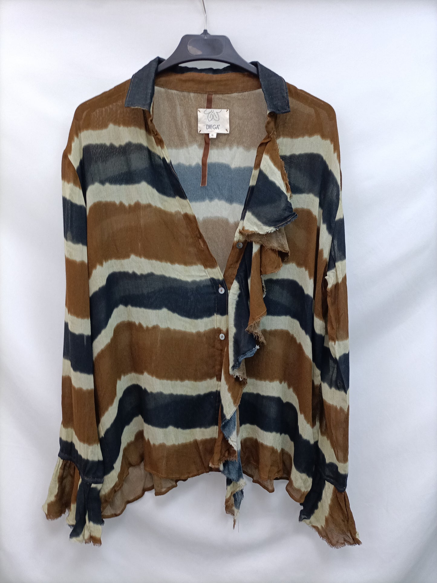 DIEGA. Blusa fluida rayas T.s