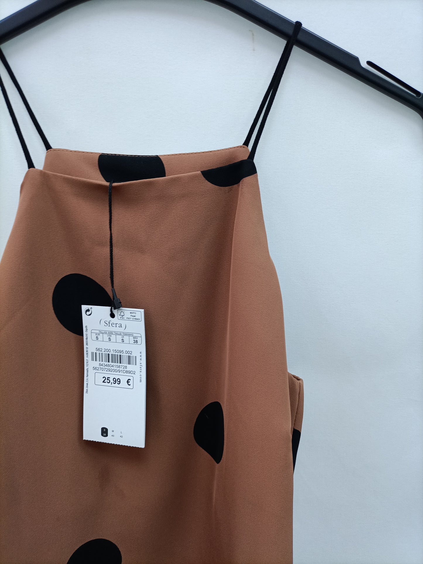 SFERA. Camel polka dot Ts top