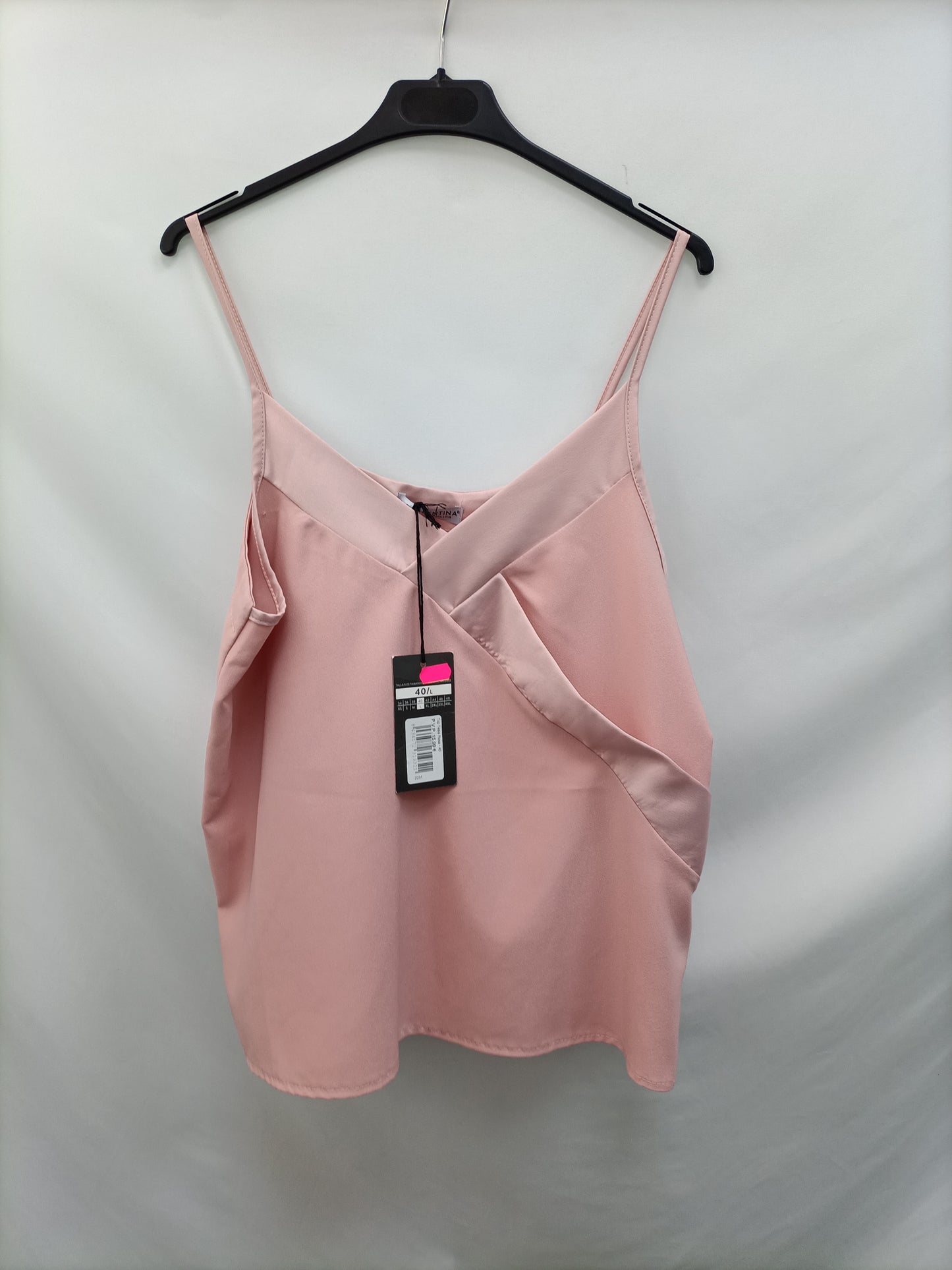 VALENTINA. Top lencero rosa T.l