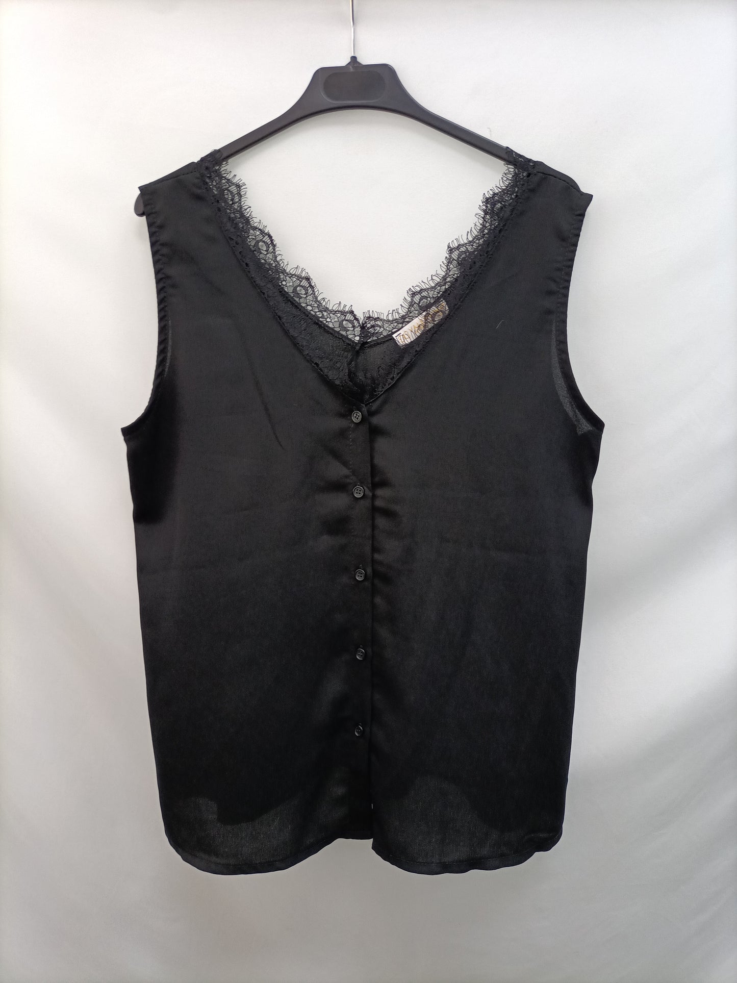 VALENTINA. Top lencero negro T.l