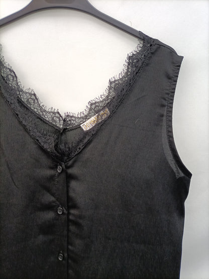 VALENTINA. Top lencero negro T.l