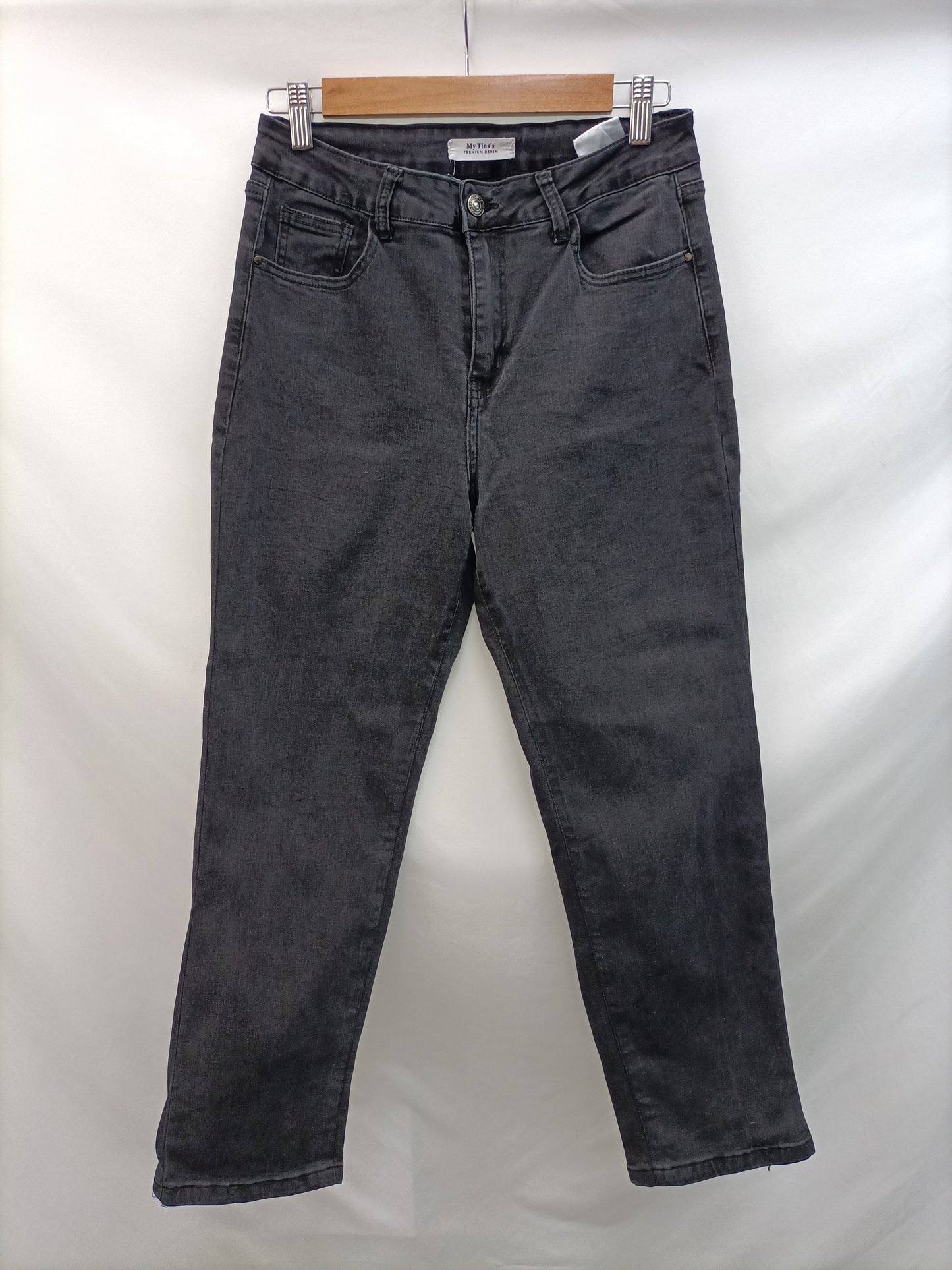 MY TINA'S. Denim negro recto T.l