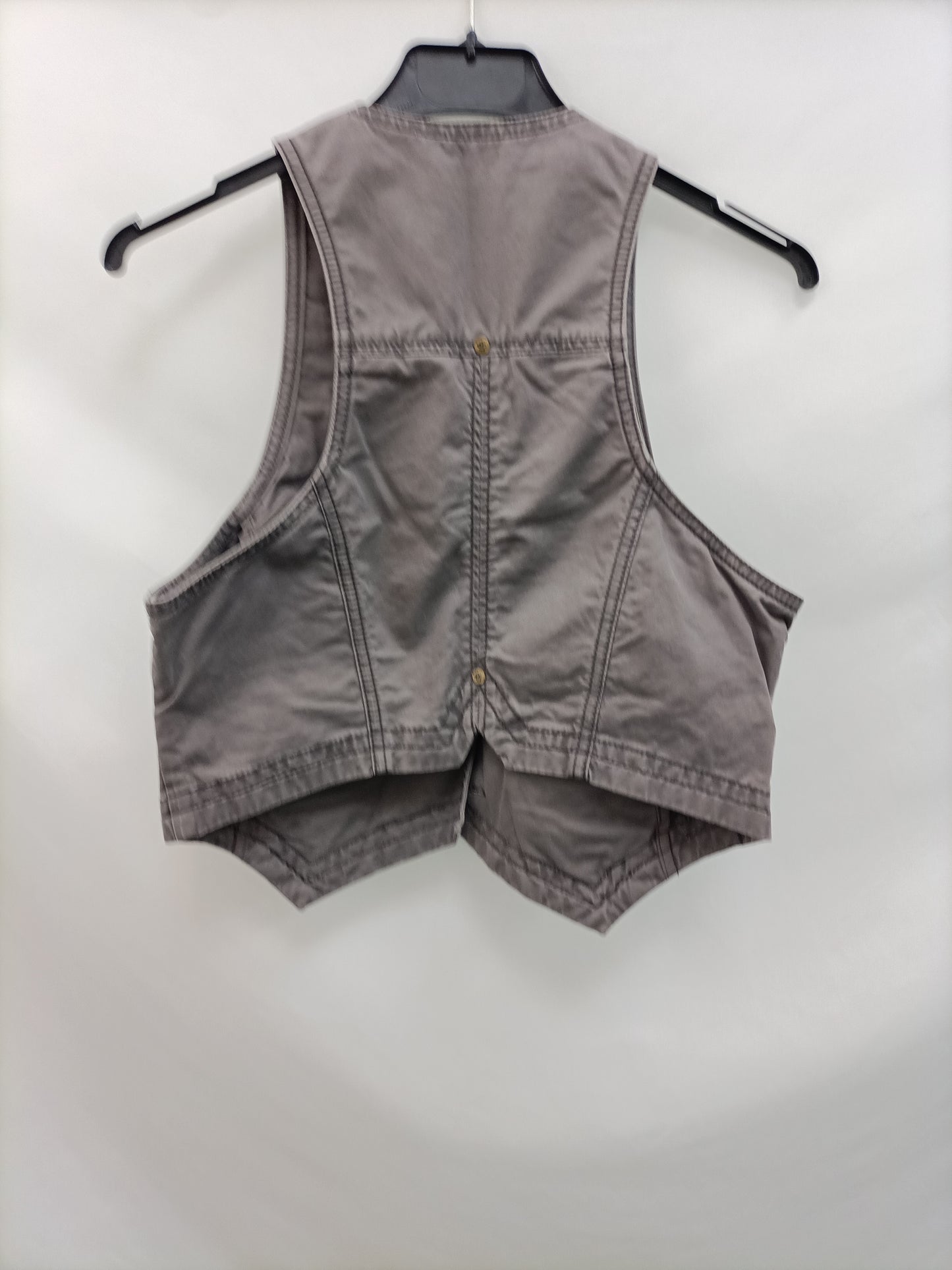 SPRINGFIELD. Chaleco gris denim T.40(s/m)