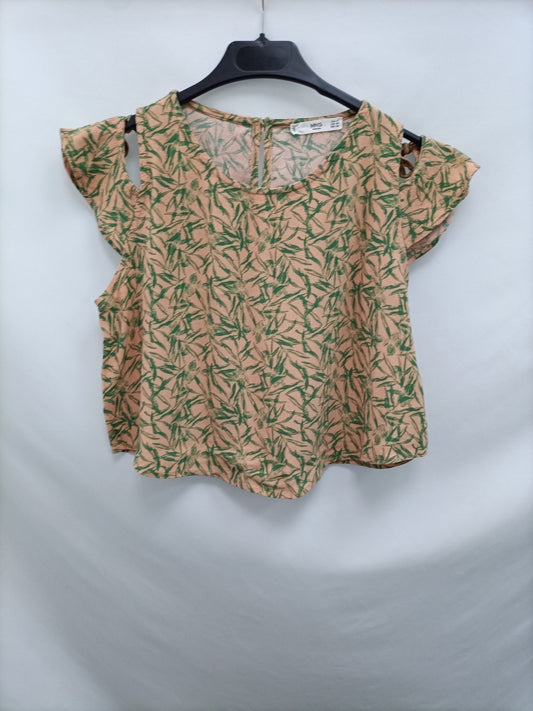 MANGO. Top hojas verdes T.s