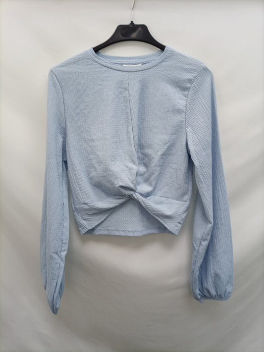 MONKI. Top nudo azul T.xs