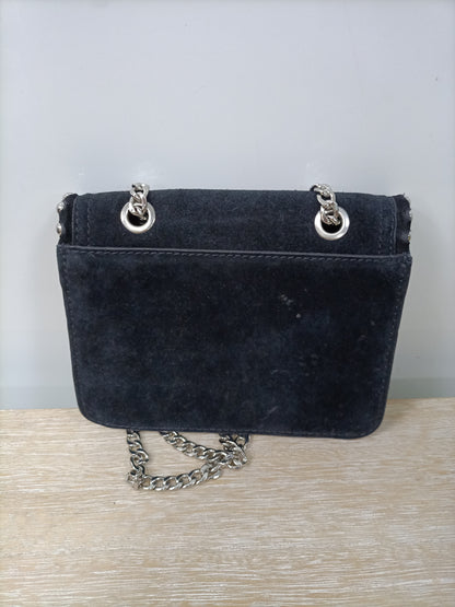 ZARA. Black waxed bag
