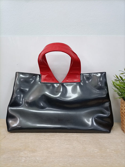 GIADA. Bolso charol bicolor