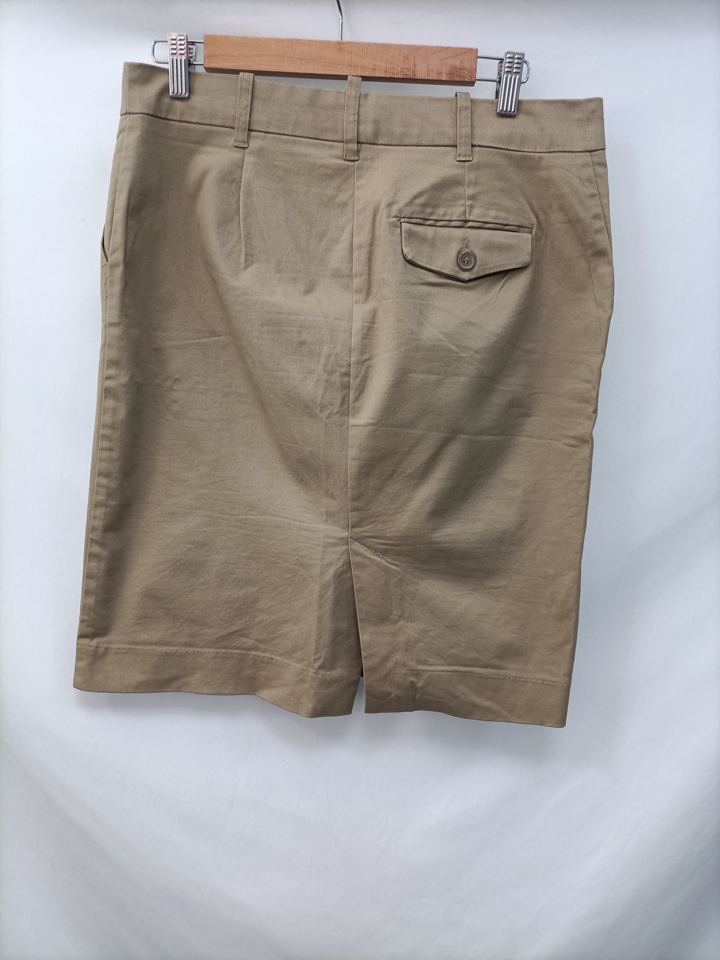 MANGO. Falda camel básica T.40