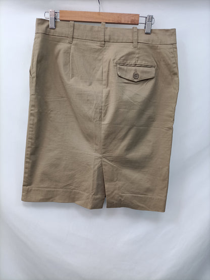 MANGO. Falda camel básica T.40