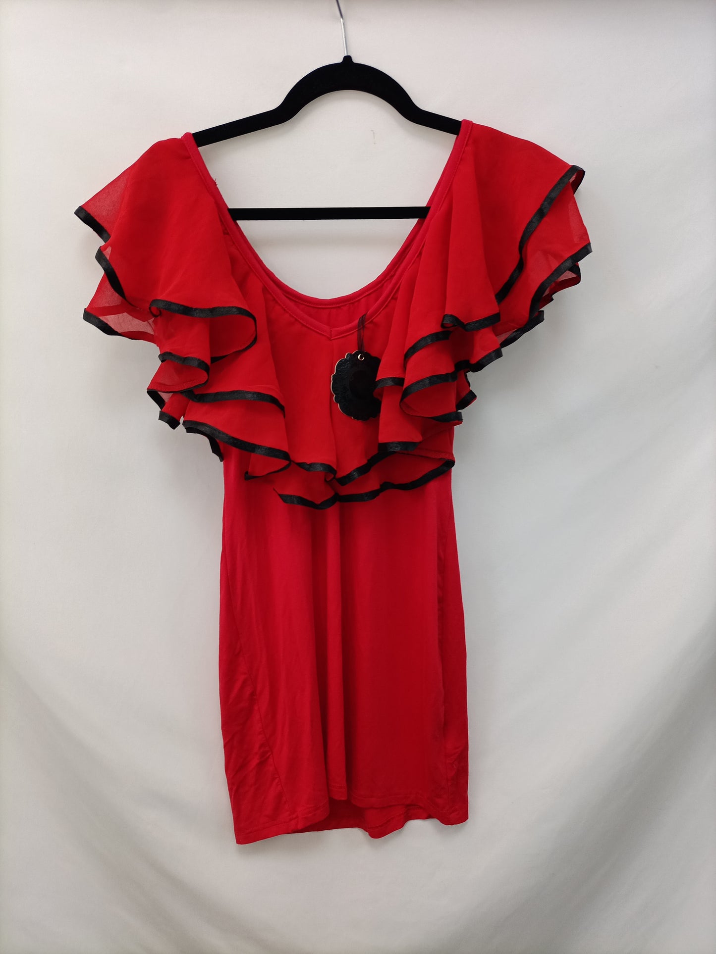 OTHERS. Red dress/top with ruffles Ts/m