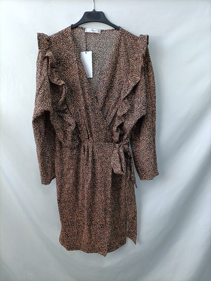 MANGO.Vestido animal print T.L
