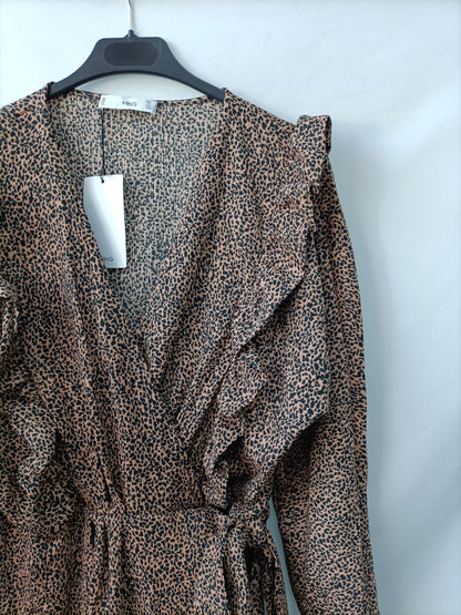 MANGO.Vestido animal print T.L