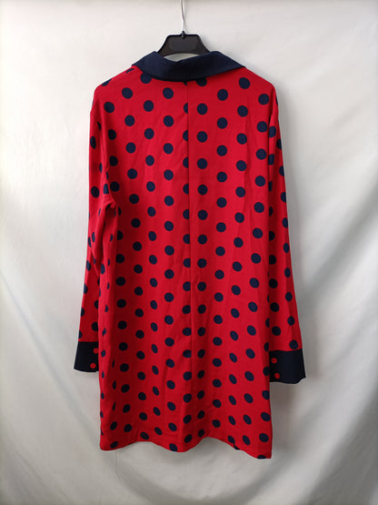 ELLI WHITE.Vestido lunares T.L