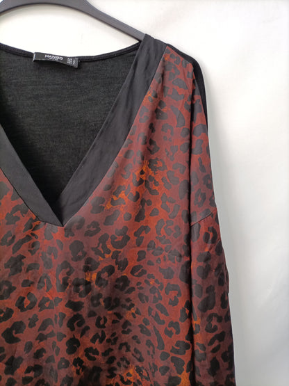 MANGO. Blusa leopardo T.l