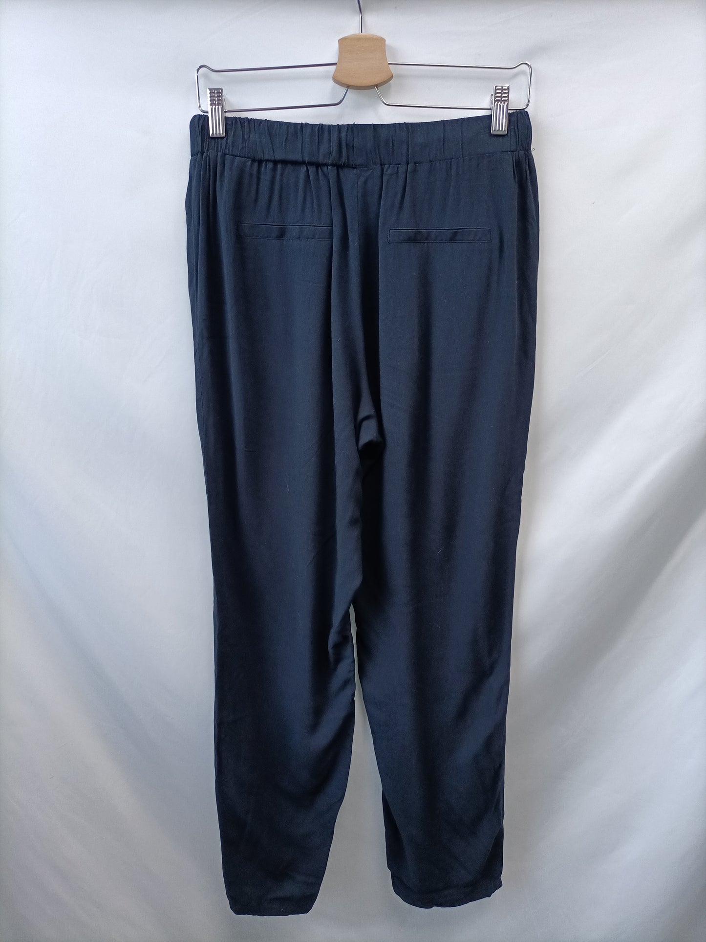 C&A. Pantalón Fluido azul T.s