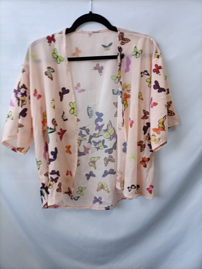 OTHERS. Pink butterfly kimono Ts