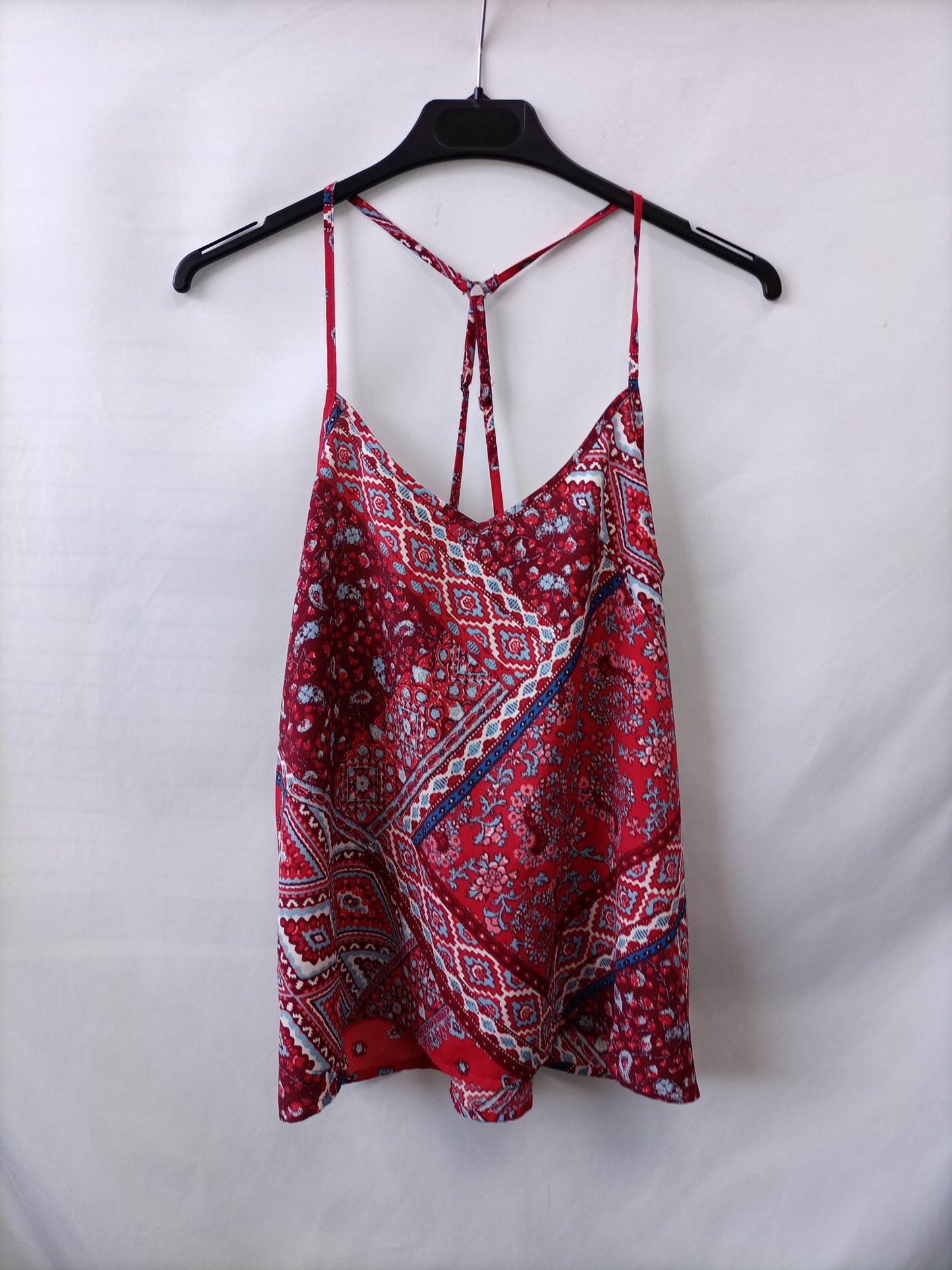 HOLLISTER. Red ethnic T-shirt top
