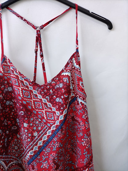 HOLLISTER. Red ethnic T-shirt top