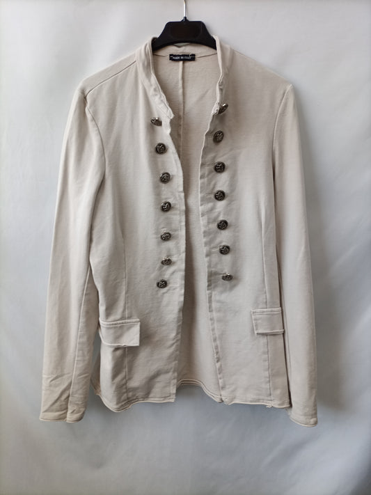 OTRAS. Blazer beige efecto militar Tu(s)