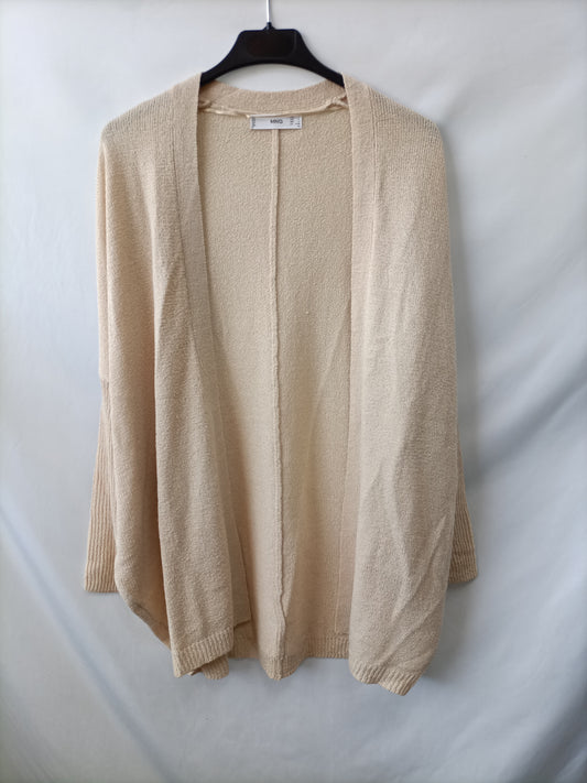 MANGO. Cárdigan beige T.s