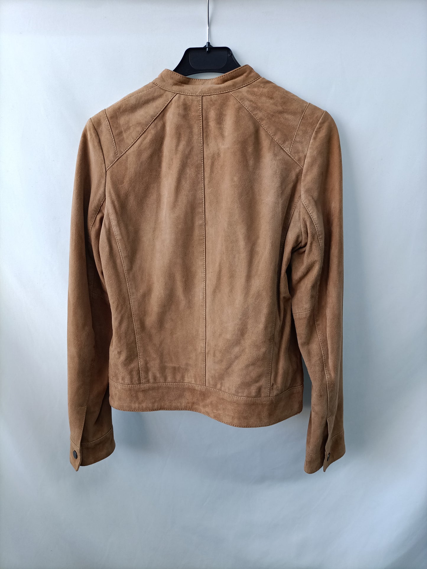 COMPTOIR DES COTONNIERS. Chaqueta piel camel. T S