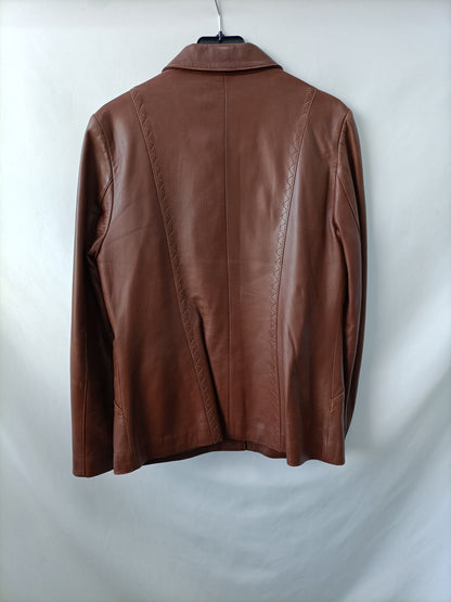 VINTAGE.Cazadora piel T.42