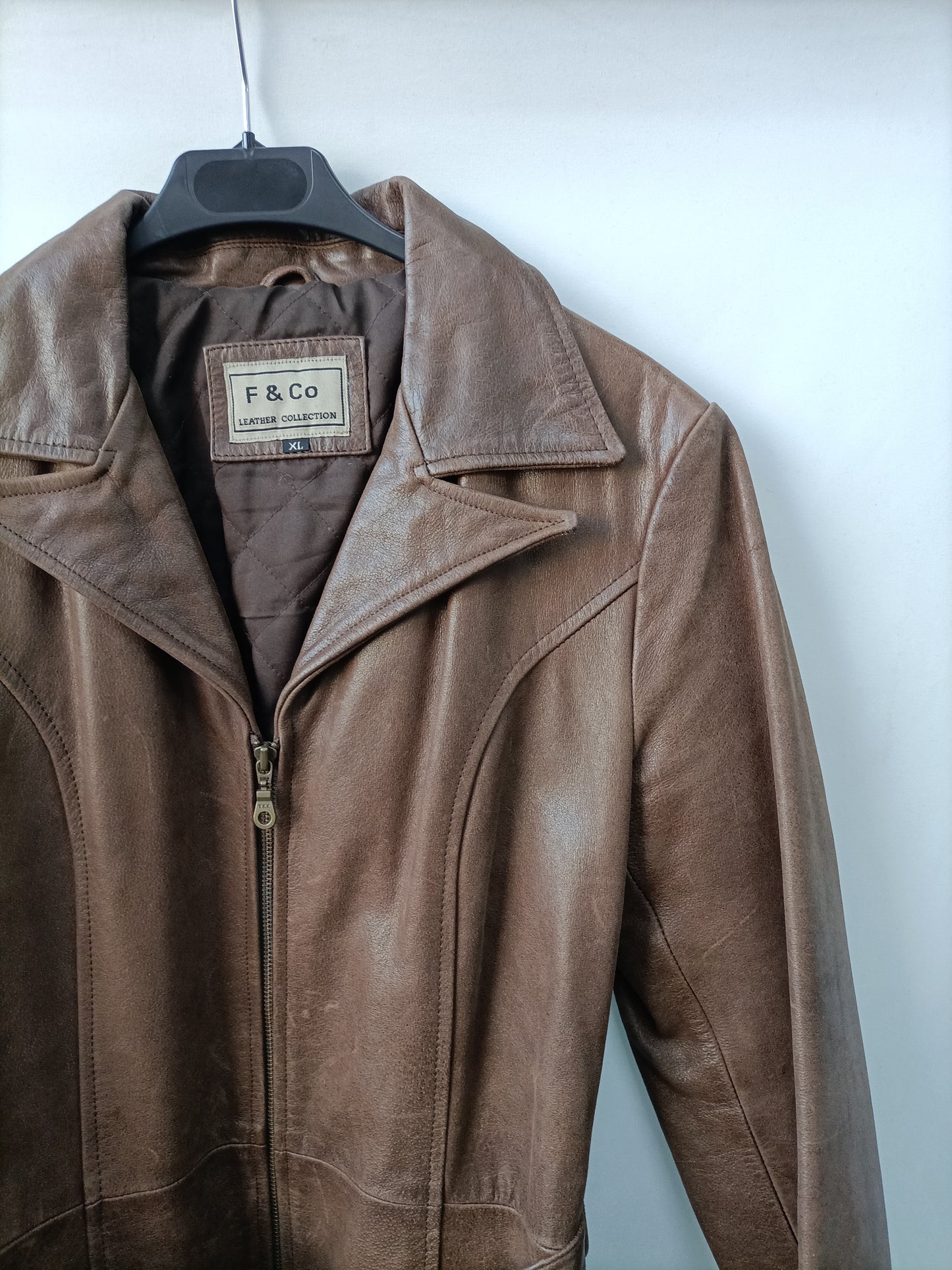 F&CO. Chaqueta larga piel T.XL (M)
