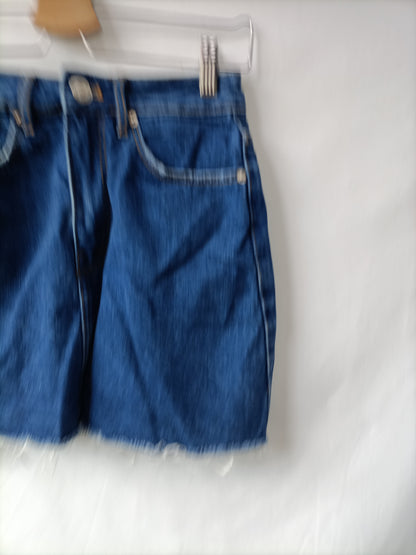 ZARA. Falda vaquera oscura T.xs