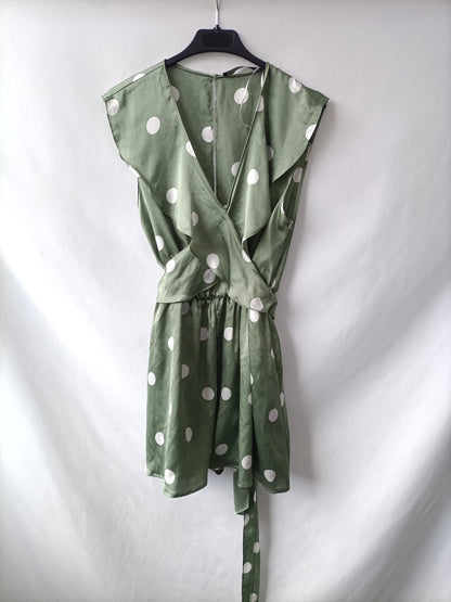ZARA. Mono verde lunares T.m(tara)