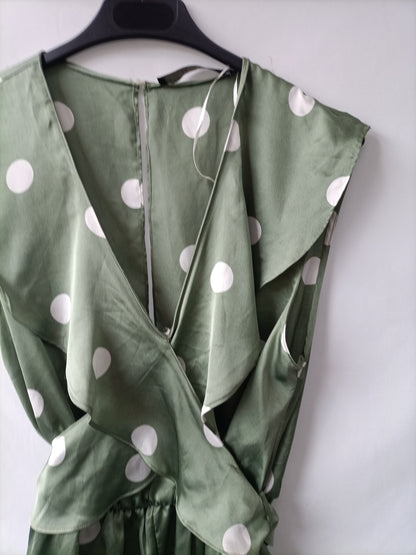 ZARA. Mono verde lunares T.m(tara)