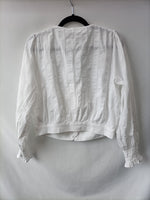 RENATTA&CO. Blusa blanca textura T.m