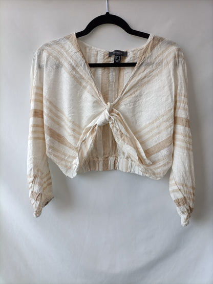 PRIMARK. Croptop rayas lino T.38