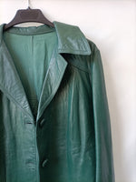 OTRAS.Chaqueta verde piel vintage (tara) T.46