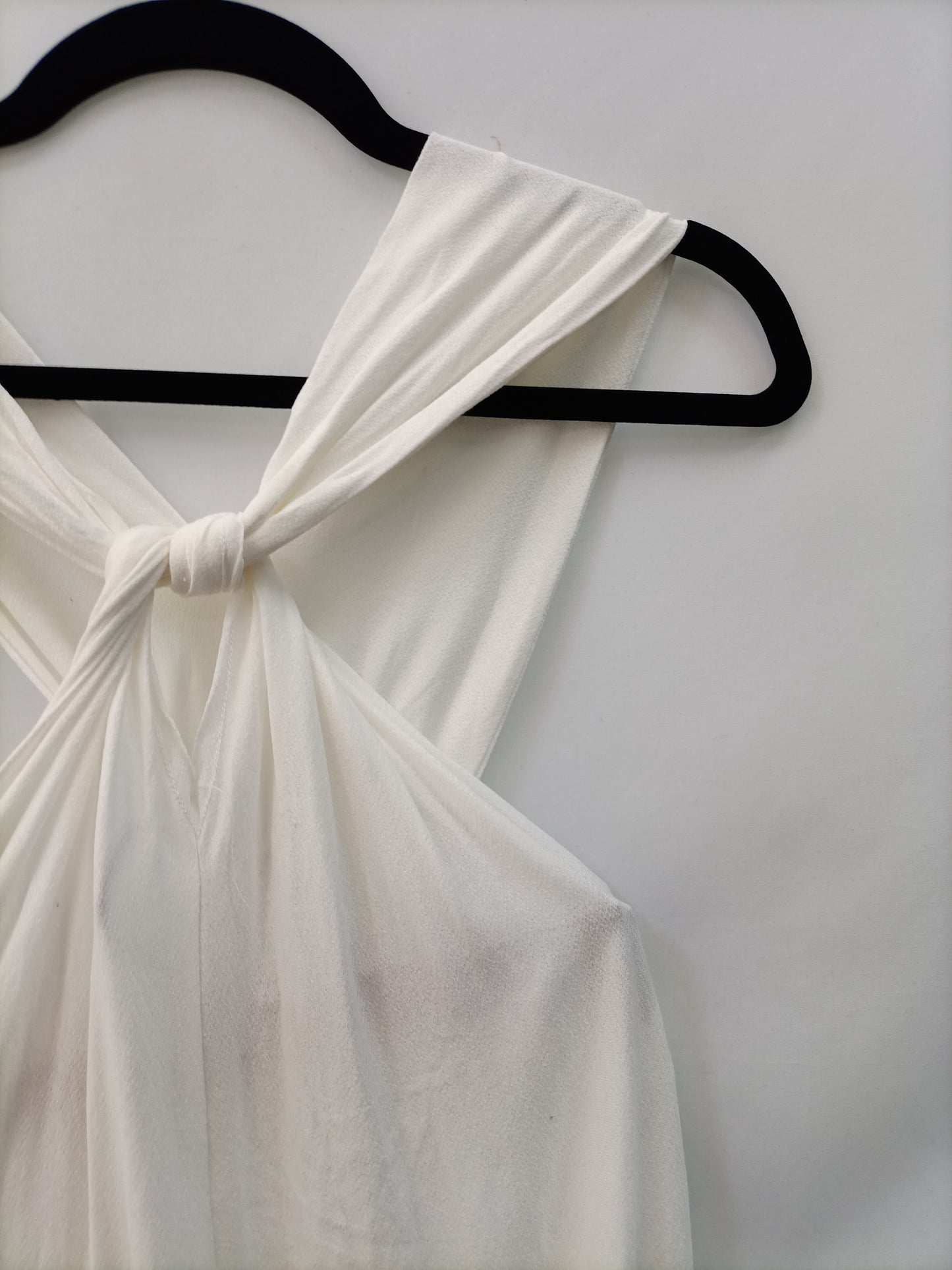 MANGO. Top blanco nudo T.m