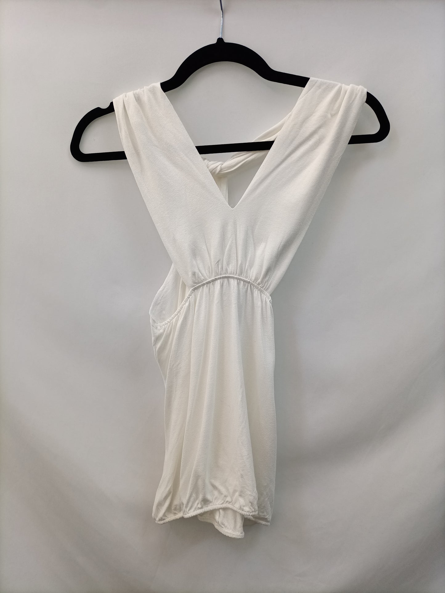 MANGO. Top blanco nudo T.m