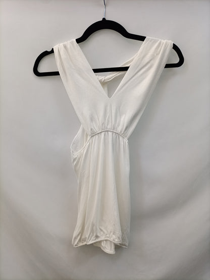 MANGO. Top blanco nudo T.m