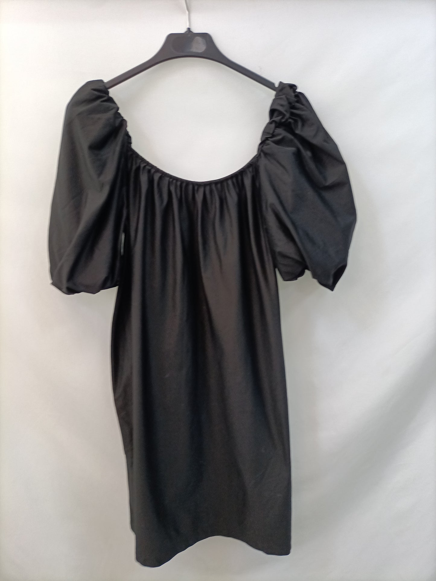 MANGO. Black dress with T-sleeves