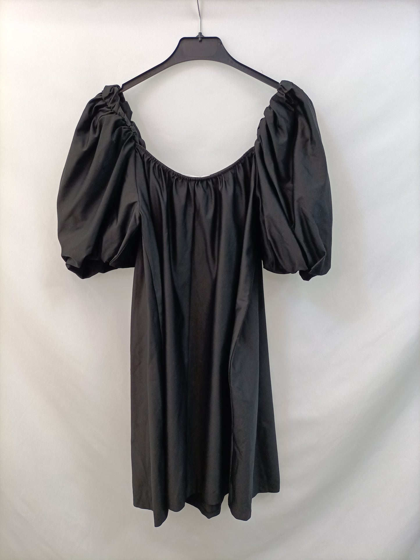 MANGO. Black dress with T-sleeves