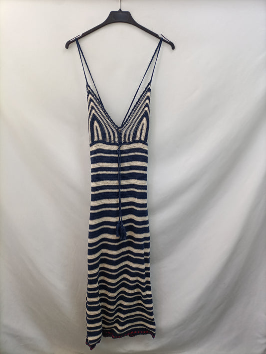 MANGO. Vestido midi croché T.m