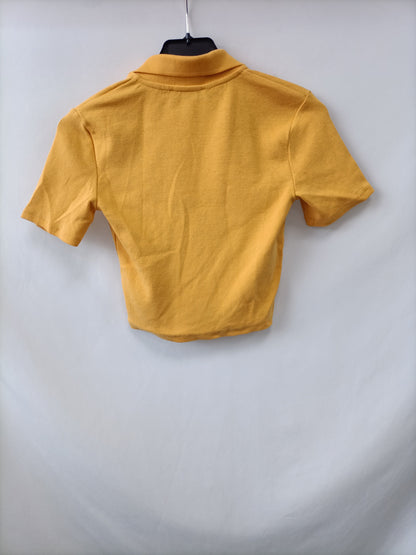 ZARA. Top polero naranja T.s