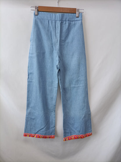 THE ARE. Pantalón fluido flecos T.s