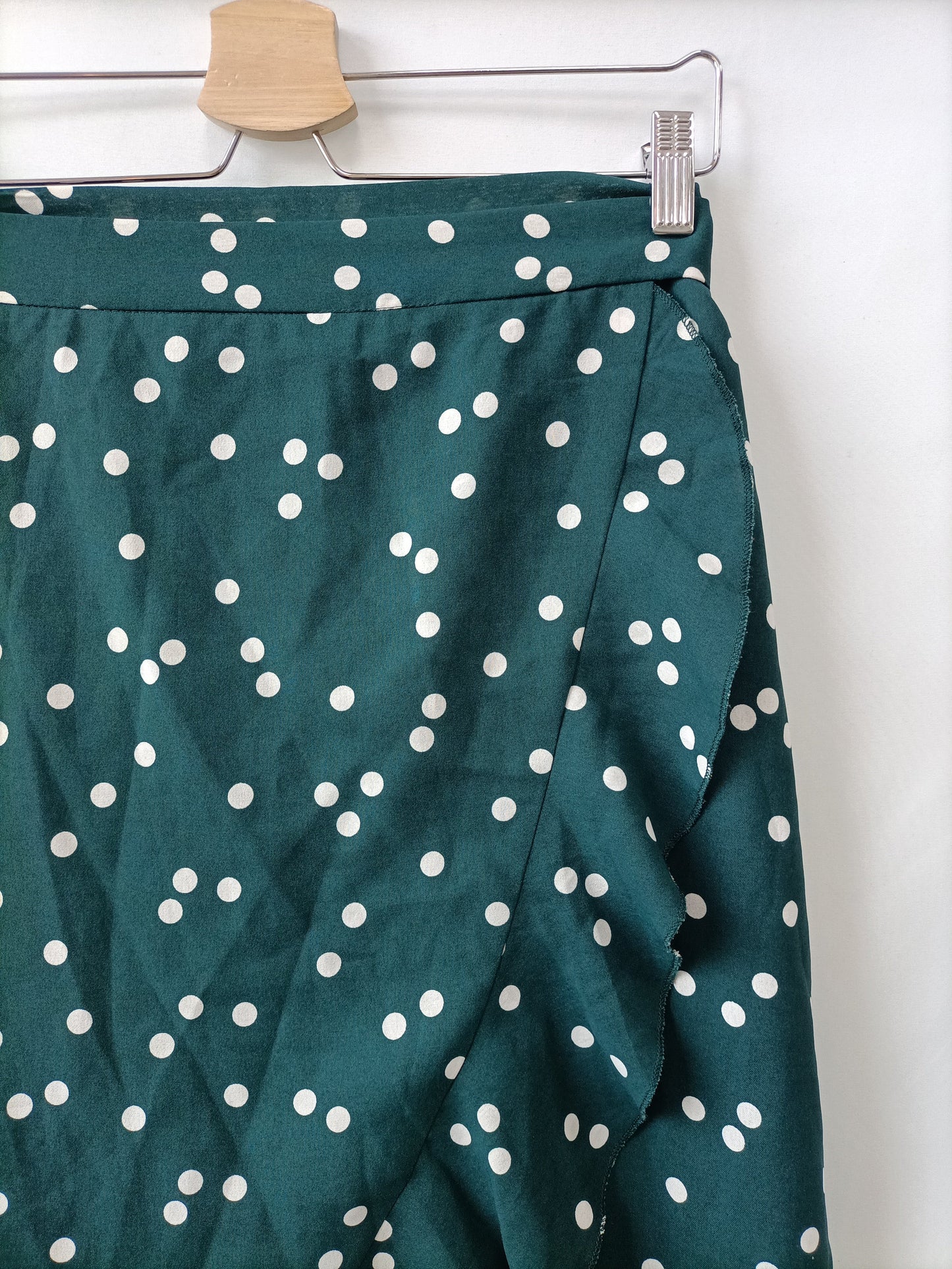 GALA BLACK. Green polka dot skirt Yours