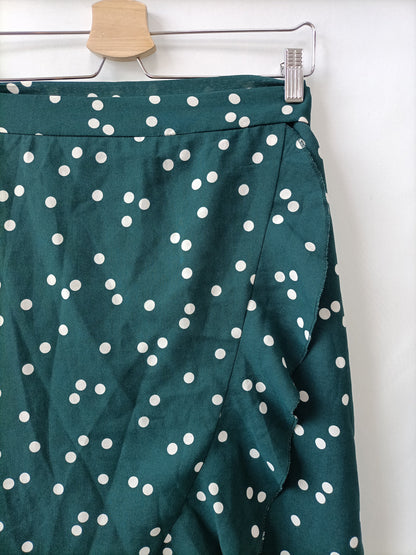 GALA BLACK. Green polka dot skirt Yours