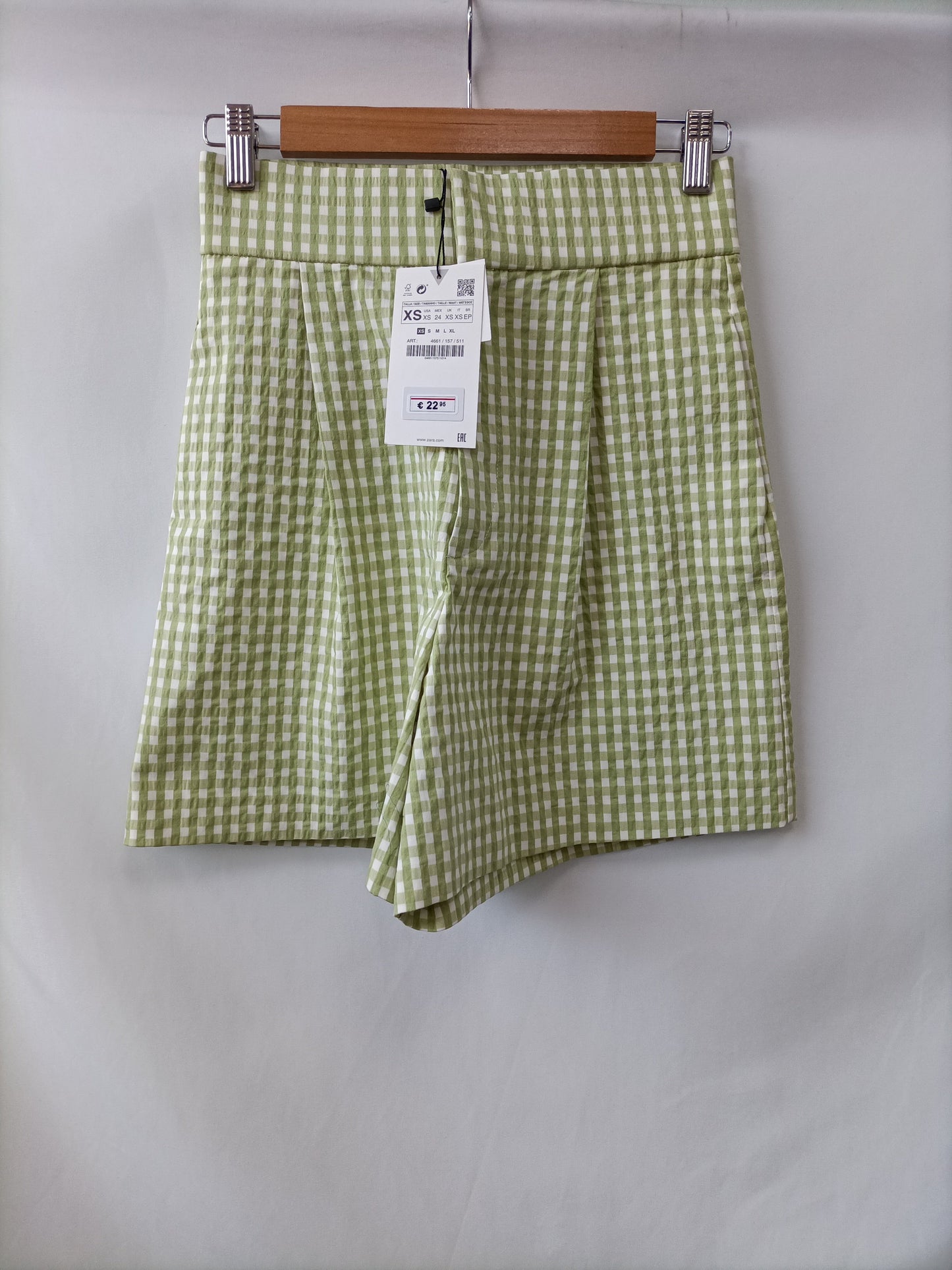 ZARA. Bermuda cuadros vichy T.xs