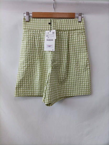 ZARA. Bermuda cuadros vichy T.xs