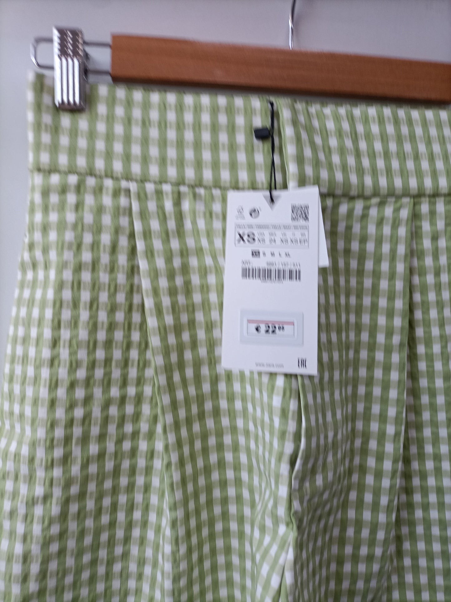 ZARA. Bermuda cuadros vichy T.xs