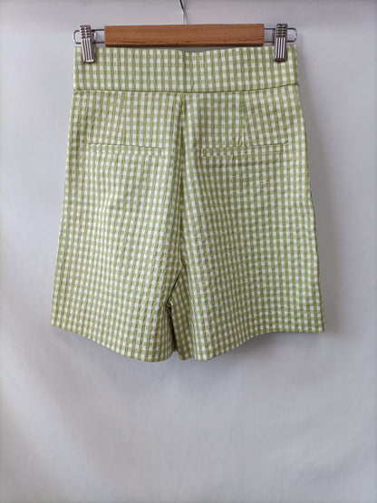 ZARA. Bermuda cuadros vichy T.xs