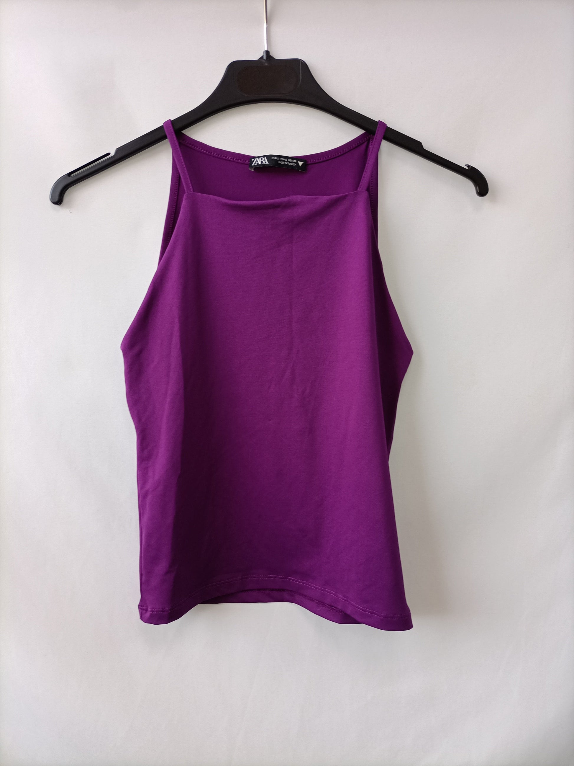 Camiseta Crop Top Morado Zara Hoodie Jersey Rosa Palo Zara