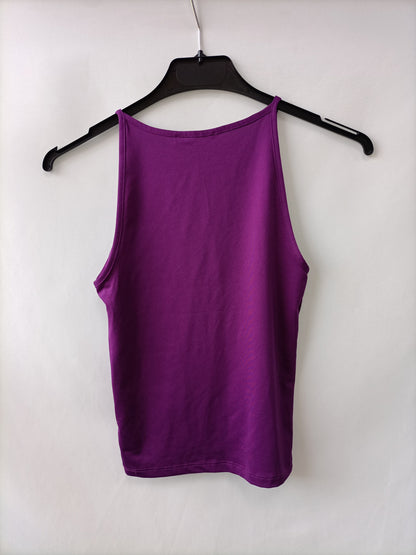 ZARA. Top licra morados T.s